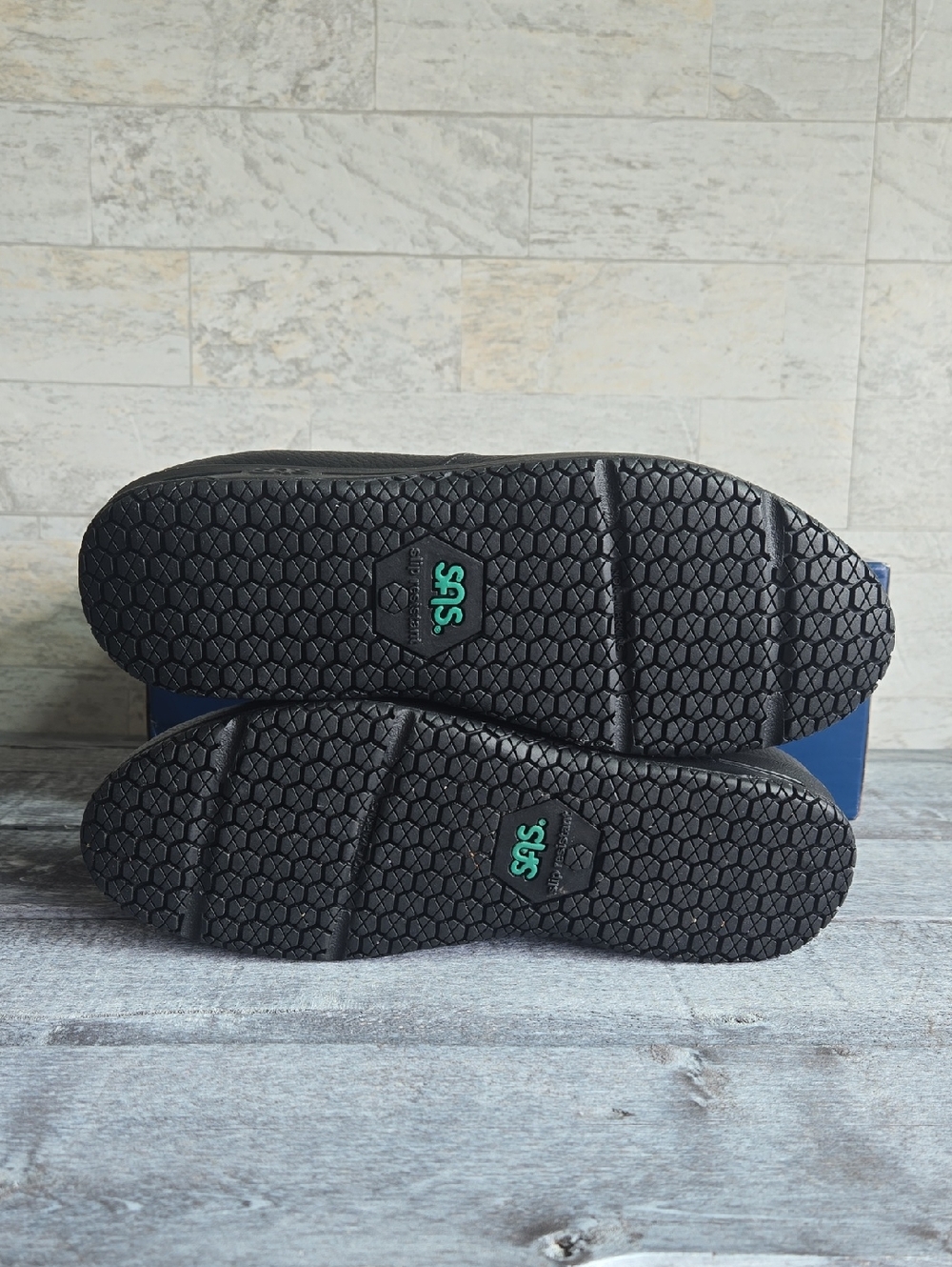 NWT SAS Patriot SR Black Slip Resistant Slide On Loafers SIZE 6.5 In Box - Picture 5 of 11